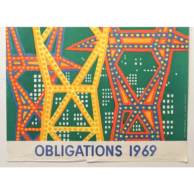 Mid-Century Modern 1969 Original French Poster, Emprunt Électricité De France (Villemot) For Sale - Image 3 of 3