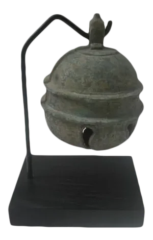 Vintage Temple Bell on Stand