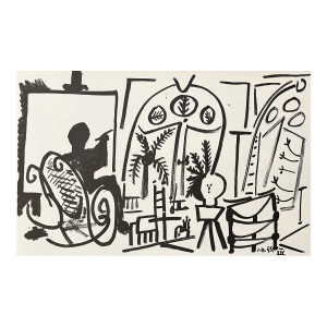 Picasso Sketchbook Carnet De La Californie Print #14 Dated 1/11/1955