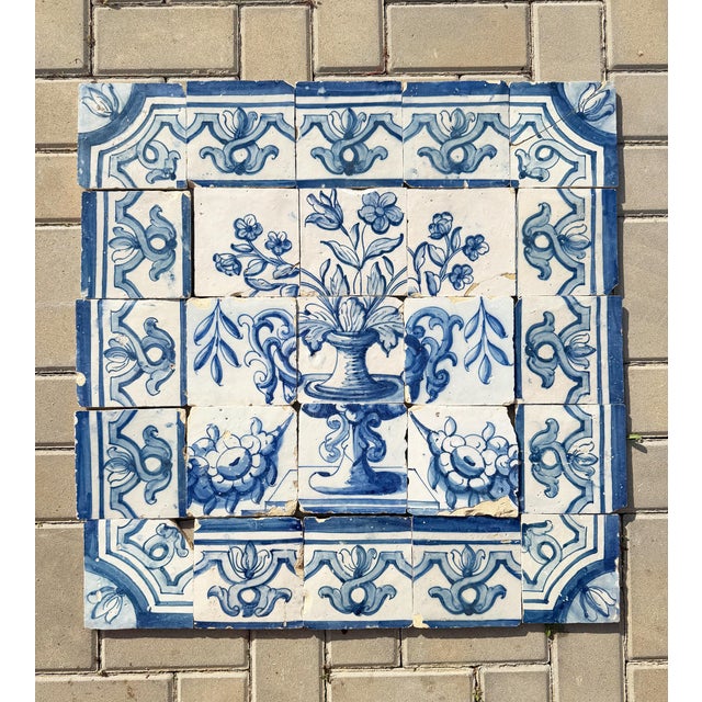Circa: 18th Century. Country: Portugal. Material: Earthenware, Tin-glazed pottery. Item condition: Some repairs, flaws and...