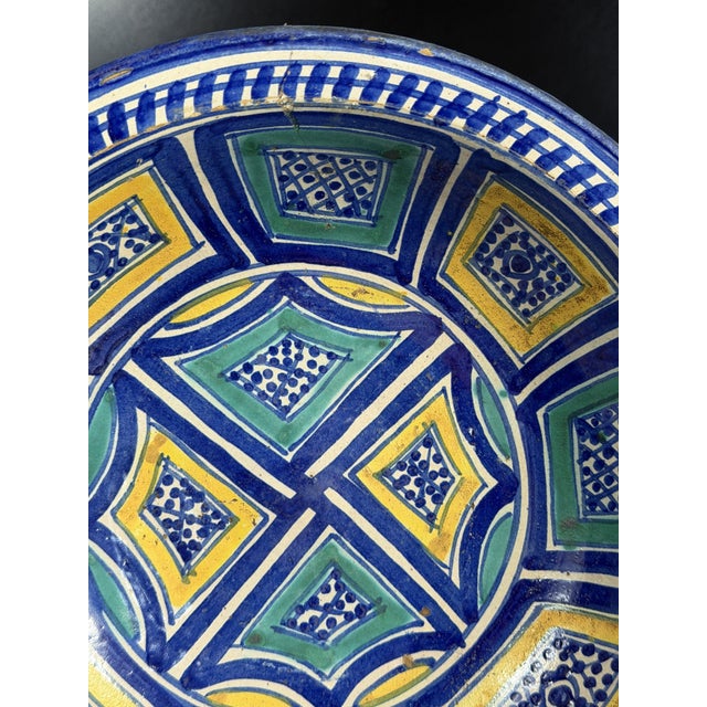 Ceramic Antique Moroccan Earthenware Bowl by Ghotar, 1800s For Sale - Image 7 of 16