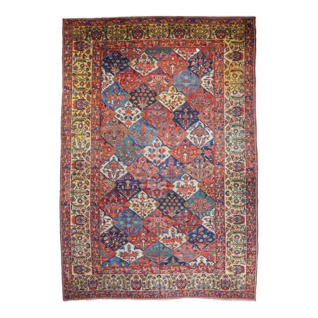 1930s Vintage Bakhtiari Rug 12'10'' x 18'8'' For Sale
