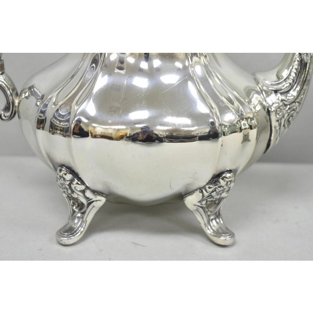 Vintage Towle Grand Duchess Victorian Silver Plated Tea Service Set - 4 PCS For Sale - Image 13 of 16