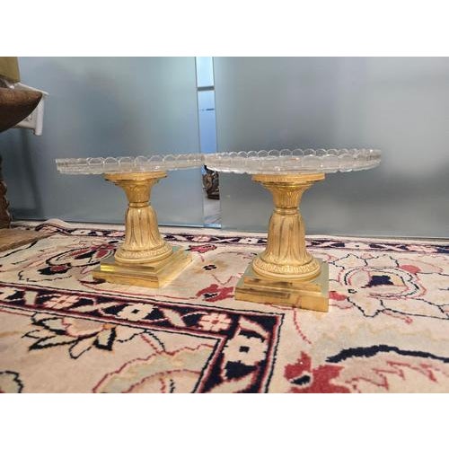French Empire Gilt Bronze and Cut Glass Centrepiece Set, 1810, Set of 3 For Sale - Image 17 of 18