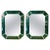 Hollywood Regency Octagonal Wall Mirrors Vintaged Malachite Style For Sale - Image 13 of 13