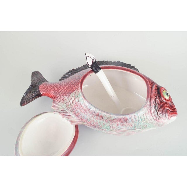 Fish Shaped Tureen with Lid and Ladle For Sale - Image 3 of 6