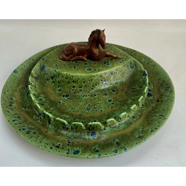 1950s 1950s Fun & Unique Hand-Crafted Large Horse Ashtray Catchall or Valet For Sale - Image 5 of 7