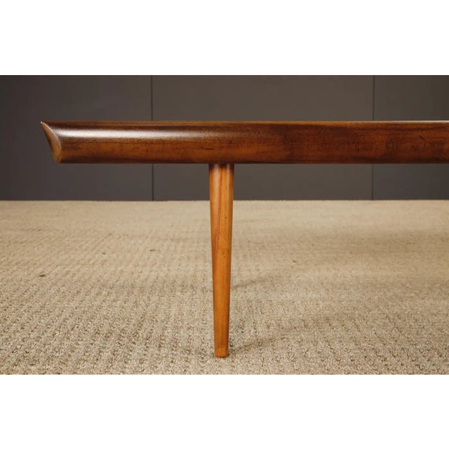 1960s Mid-Century Modern Walnut Slatted Bench or Coffee Table, 1960s, Refinished For Sale - Image 5 of 15