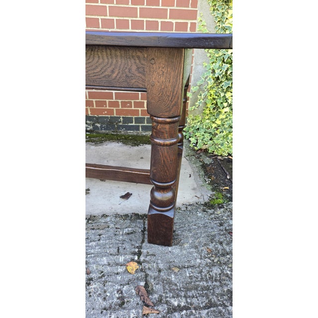 Vintage Farmhouse Kiitchen Refrectory Dining Table in Oak, 1920 For Sale - Image 12 of 18