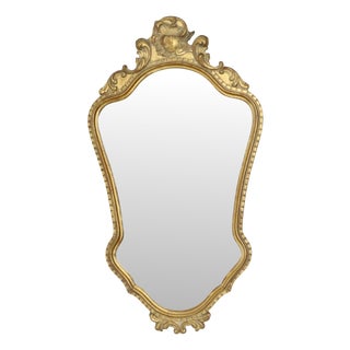 Faceted Gold Leaf Mirror from Deknudt, 1960s For Sale