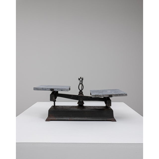 19th Century French Iron & Marble Scale For Sale - Image 10 of 18
