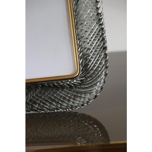 Smoked Grey Murano Glass Photo Frame, 2000s For Sale - Image 10 of 16