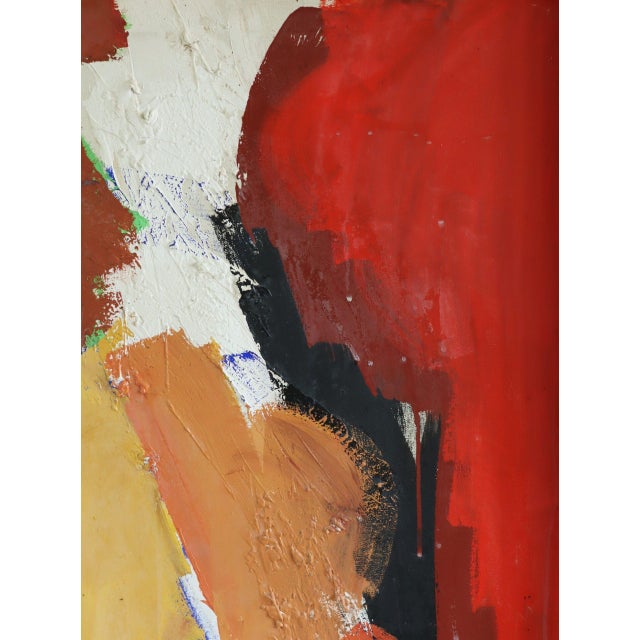 Mid-Century Modern 'Weight of Warmth' Abstract Oil Painting by Swedish Painter Hans Osswald (1919-1983), Framed For Sale - Image 12 of 14