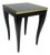 Donghia C.1980's "Essence," Square Occasional, Side, Satin Brass Gallery Satin Ebony Finish With Brushed Satin Brass Details For Sale