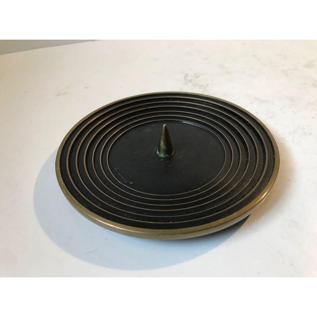 Art Deco Bronze Church Candleholder, 1930s For Sale - Image 4 of 10