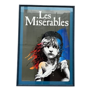 Vintage 1986 "Les Misérables" Musical in London Original Framed Promotional Poster. For Sale