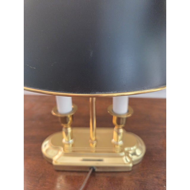 Brass Late 20th Century Petite Brass Bouillotte Candle Lamp For Sale - Image 8 of 11