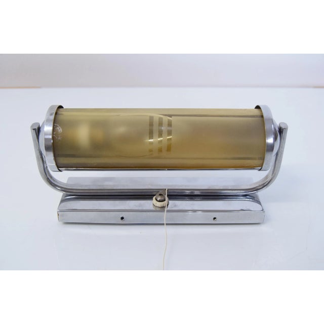 Made in Czechoslovakia Made of Art Glass,Chrome New Cabling Adjustable shade With aged patina Re-polished Original...