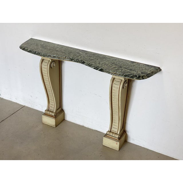 Stone Lacquered Wooden Console Table, 1960s For Sale - Image 7 of 18