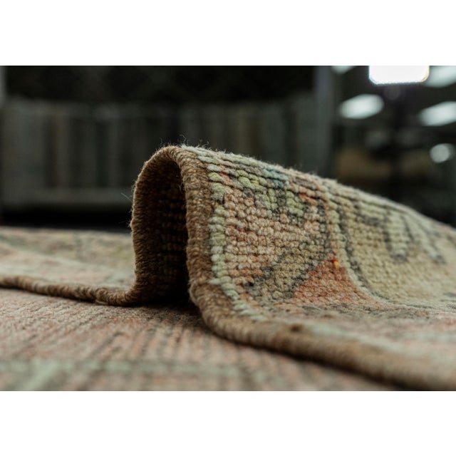 Textile Turkish Vintage Rug 3'9" x 5'4" #20787 For Sale - Image 7 of 8