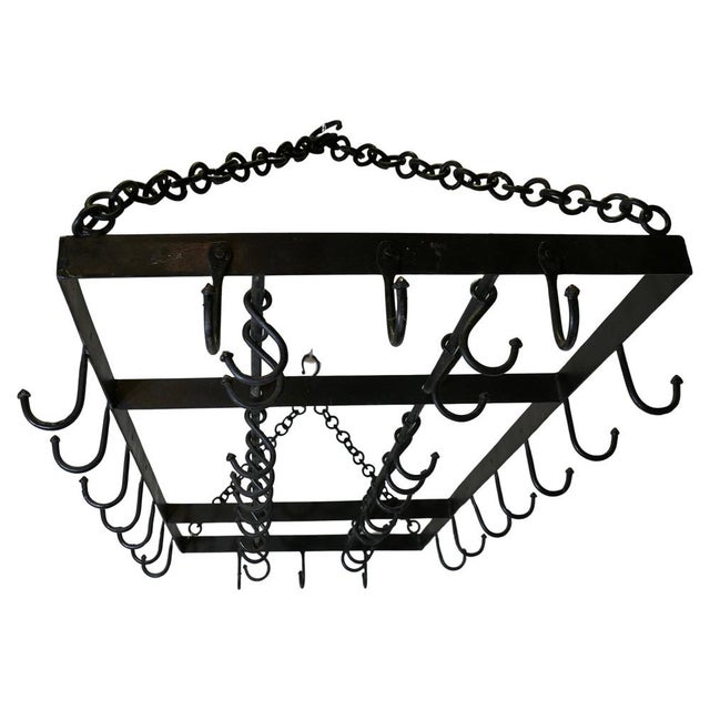 Gold Large French Iron Pot Hanger, 1960s For Sale - Image 8 of 8