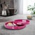 Pink Saint Tropez Round Tray Set of 2 - Fuchsia For Sale - Image 8 of 10