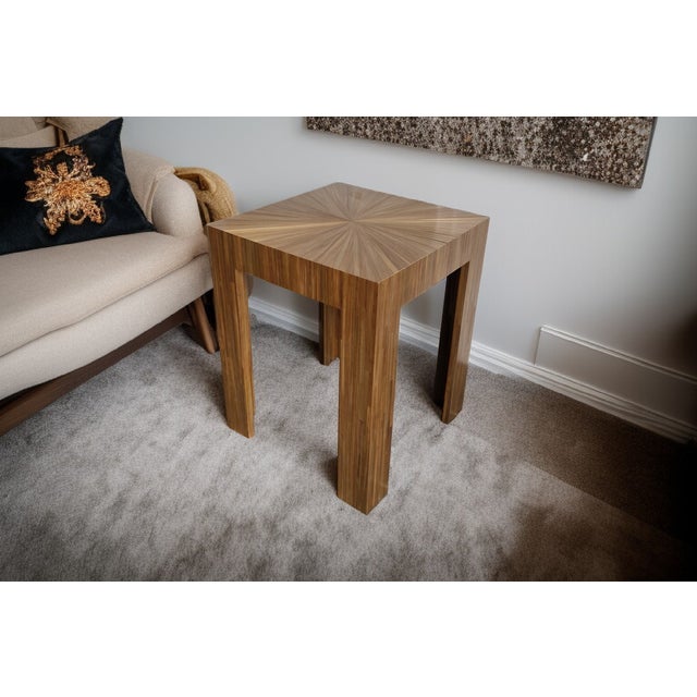 Art Deco Straw Marquetry Coffee Table from Benoît Cazes, 2023 For Sale - Image 12 of 18