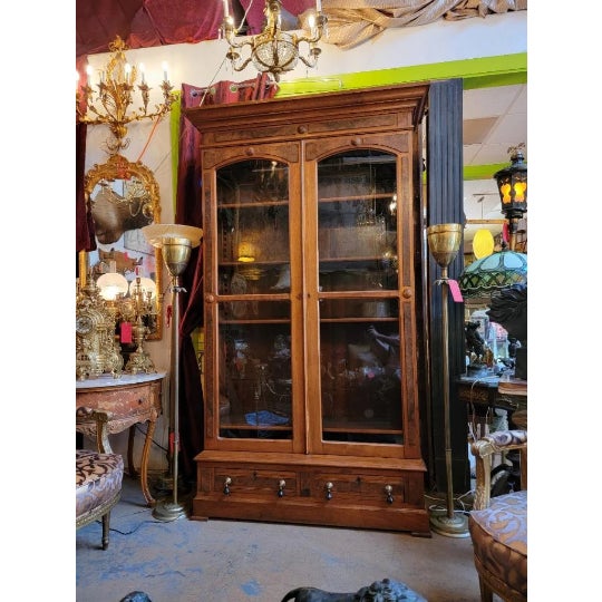 Late 19th Century Antique Victorian Eastlake Walnut Display Chairish