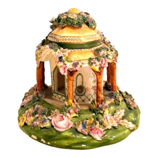 19th Century Staffordshire Gazebo Summerhouse Pastille Burner For Sale