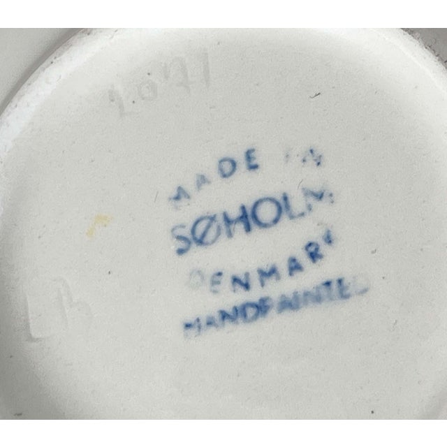 Mid-Century Modern Danish Model 2071 Studio Pottery Bowl with Flower Design from Søholm, 1960s For Sale - Image 11 of 13