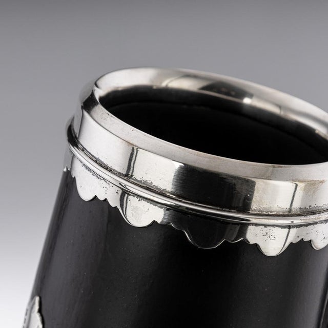20th Century Silver & Royal Doulton Blackjack Mug, Asprey & Co, c.1941 For Sale - Image 9 of 14