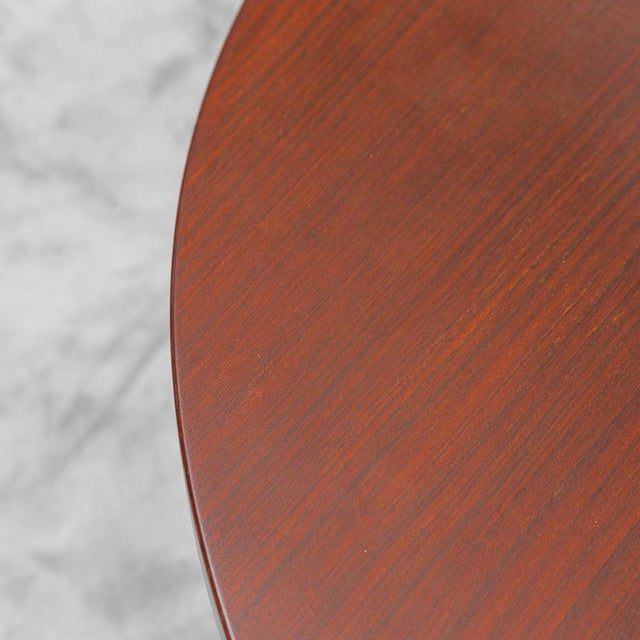 Round Mahogany Table Set with Armchairs, 1970s, Set of 7 For Sale - Image 10 of 13