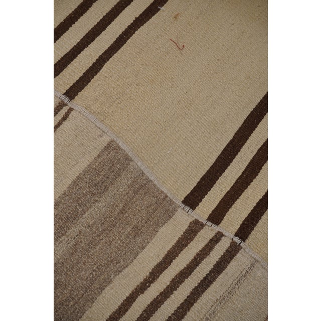 Striped Organic Hemp Kilim Rug 7'8'' X 11' For Sale - Image 10 of 11