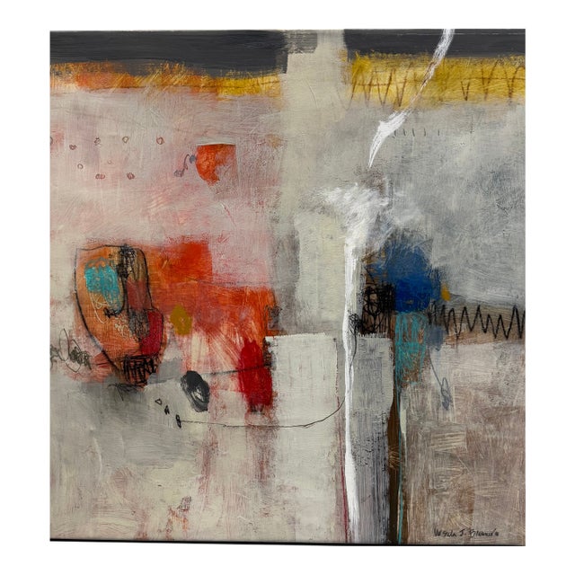 Ursula Brenner, Untitled Abstract Acrylic Painting on Canvas For Sale