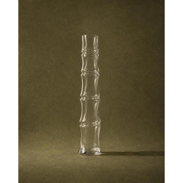 Vintage Italian Bamboo-Shaped Glass Vase, 1980s For Sale - Image 11 of 11