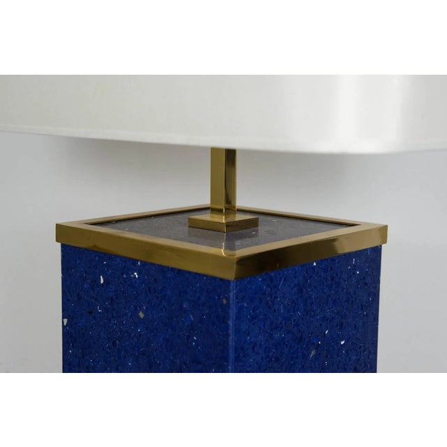 Blue Blue Stone Lamps from Enzo Missoni, 1970s, Set of 2 For Sale - Image 8 of 9