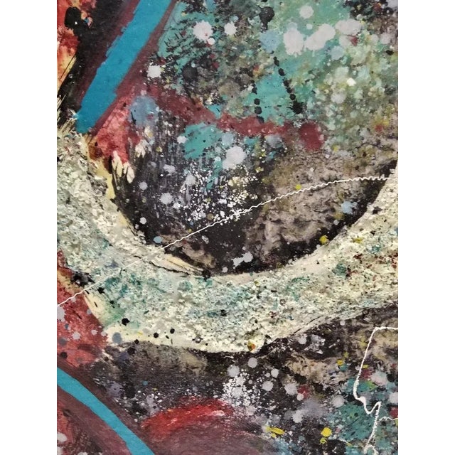 Domingo Millan, Composition, 1986, Mixed Media on Paper For Sale - Image 6 of 7