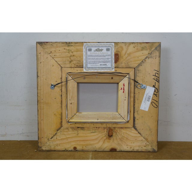 Late 20th Century Timeless Treasures Coastal Seascape Family on the Beach Oil Painting 20" For Sale - Image 11 of 12