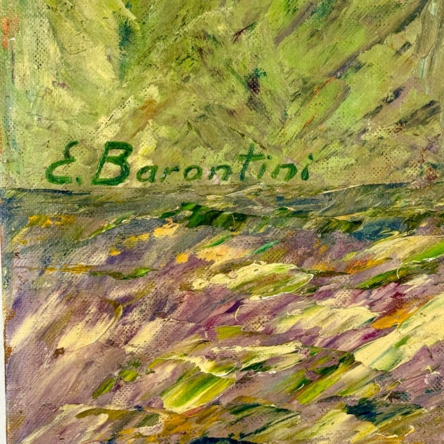 Mid 20th Century Anonymous Folk Art Painting Found on Back of Traditional Italian Work For Sale - Image 10 of 11