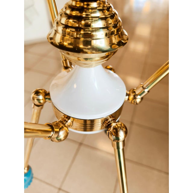White Mid-Century Sputnik 6-Light Ceiling Pendant For Sale - Image 8 of 18
