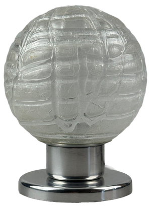 Space Age Table Lamp Bedside Lamp in Chrome Glass from Doria Leuchten, 1970s