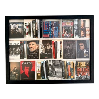 Original Bookshelf Dylan Photographic Collage Wall Art Music Montage For Sale