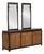 Century Chinoiserie Style Burlwood Dresser W. Mirrors For Sale
