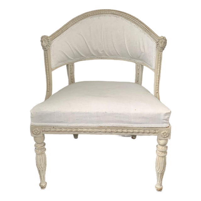 Early 19th Century Swedish Gustavian Neoclassical Tub Chair by Ephraim Stahl For Sale