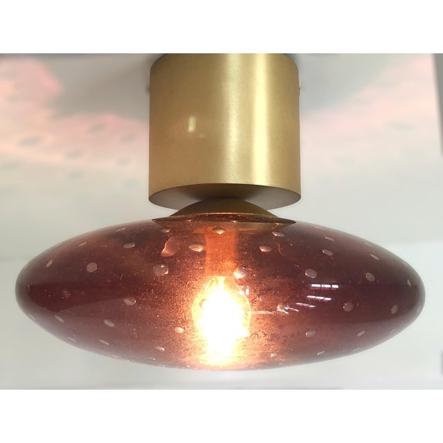 Not Yet Made - Made To Order 21st Century Satin Brass and Amethyst Bubbles Uno Flush Mount by Fabio LTD For Sale - Image 5 of 7