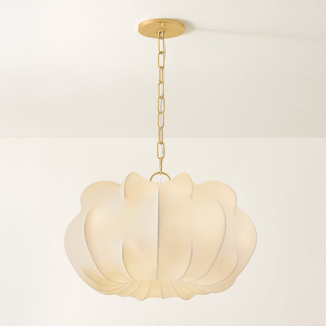 Brass Mitzi Keilah 23.5 in. 1 Light Pendant in Aged Brass Finish For Sale - Image 8 of 12