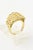 Modern Diamond 18 Karat Yellow Gold Statement Ring size 4.5 For Sale - Image 3 of 7