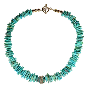 Ajd 19 Inch Sleeping Beauty Turquoise Gently Graduated Necklace