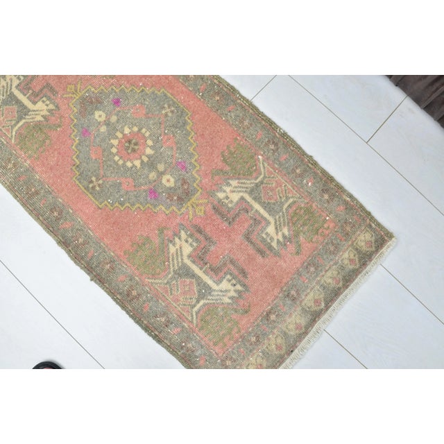 Traditional 1960s Wool Pink Turkish Rug For Sale - Image 3 of 6