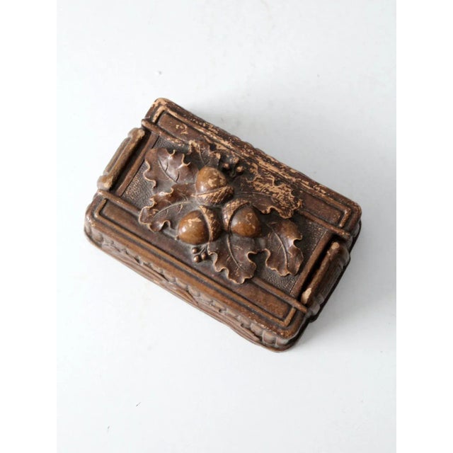 Brown Vintage Syroco Wood Box For Sale - Image 8 of 11